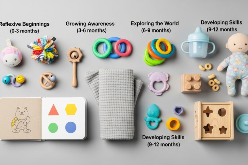 Jakie są etapy rozwoju dziecka do 12 miesiąca?