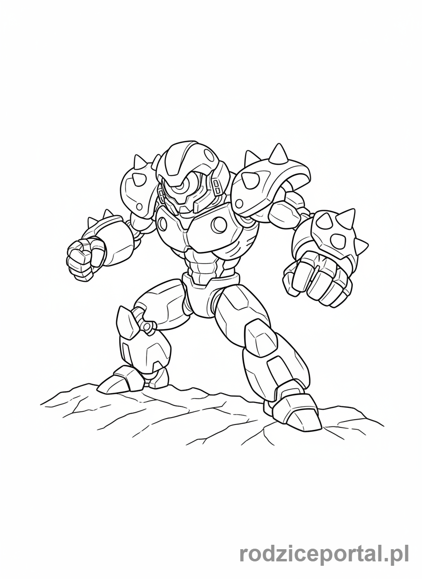 Kolorowanka Bakugan - Bakugan Cyklops, jeden z pomniejszych Bakuganów, w akcji.