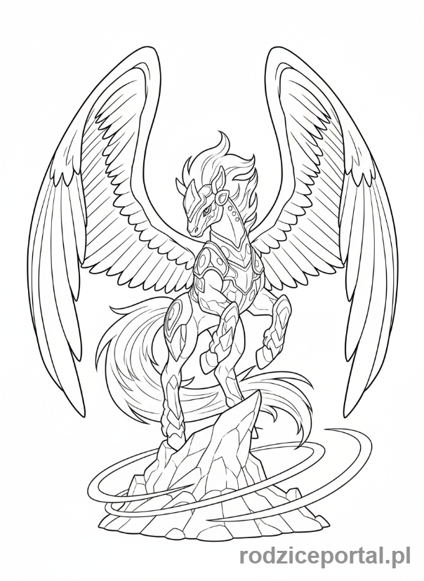 Kolorowanka Bakugan - Bakugan Pegatrix w eleganckiej pozie