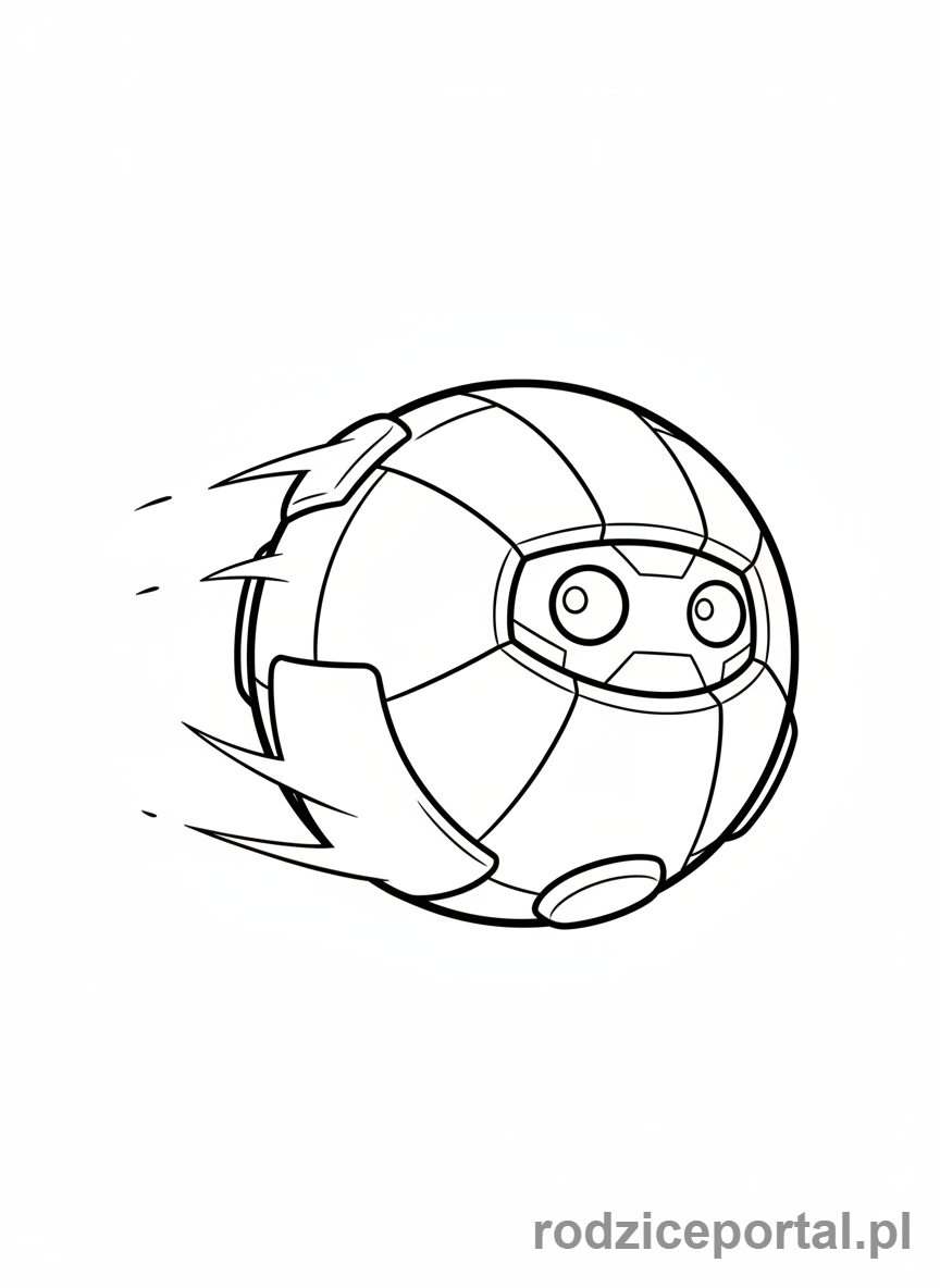 Kolorowanka Ben 10 - Ben jako Cannonbolt, zwinięty w kulę, toczący się.