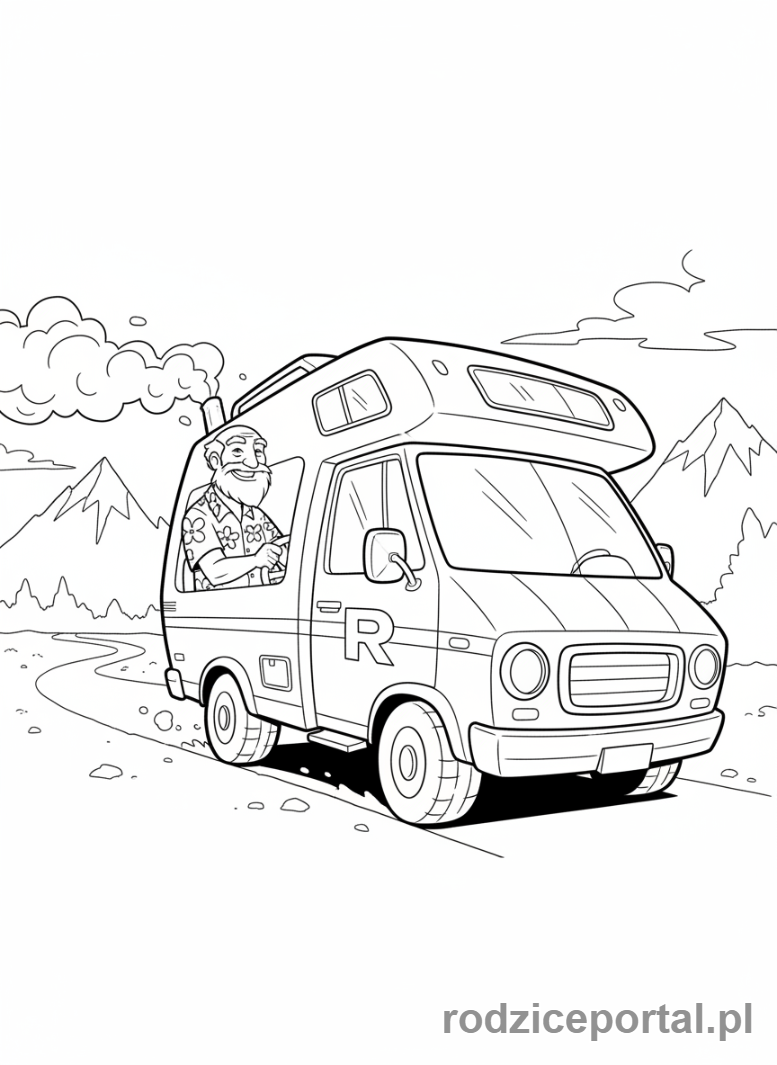 Kolorowanka Ben 10 - Dziadek Max za kierownicą Rustbucket