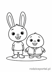 Kolorowanka Bing - Bing i Flop razem