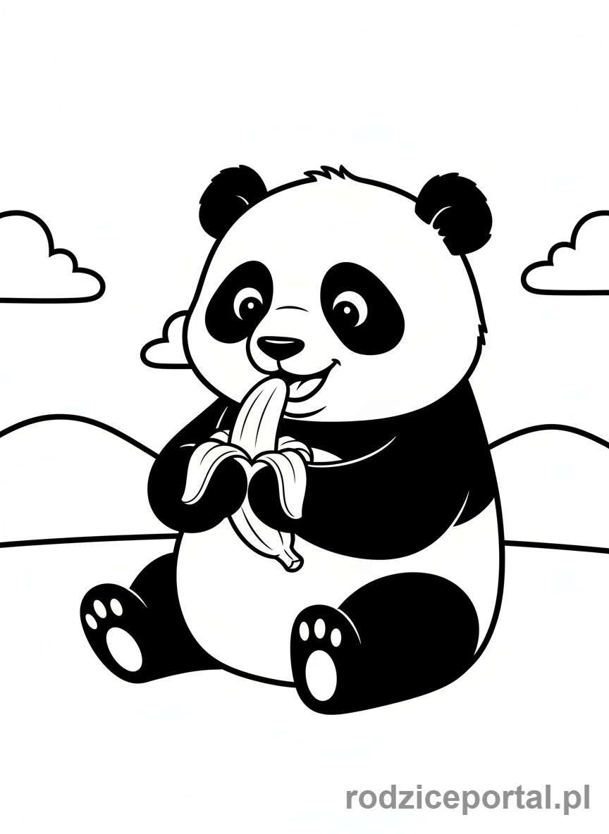 Kolorowanka Bing - Pando je banana