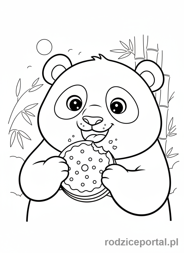 Kolorowanka Bing - Pando je biszkopt