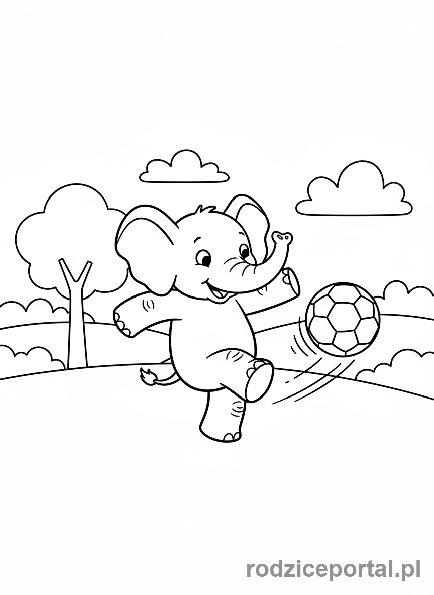 Kolorowanka Bing - Sula gra w piłkę