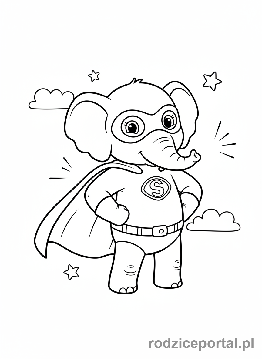 Kolorowanka Bing - Sula w kostiumie superbohatera