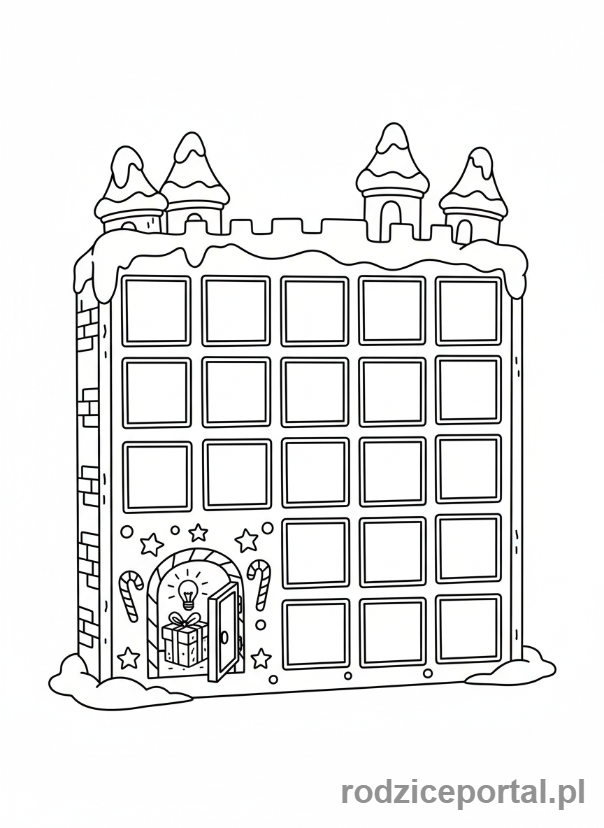 Kolorowanka Boże Narodzenie - Kalendarz adwentowy