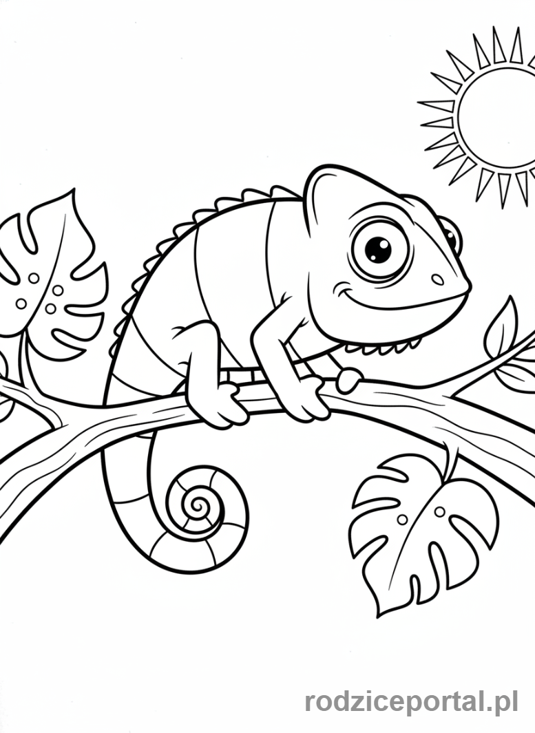 Kolorowanka Brainrot Italiano - Kameleon zmieniający kolory na włoską flagę