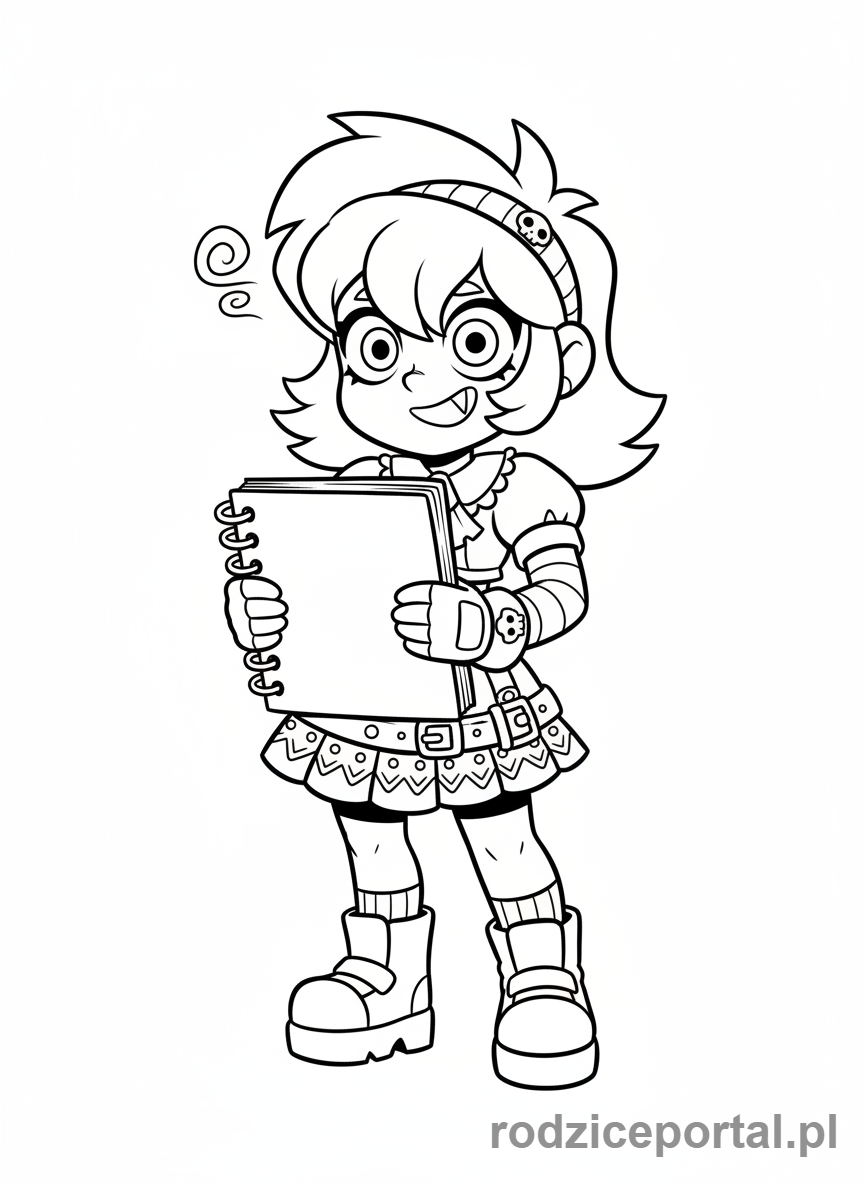Kolorowanka Brawl Stars - Colette z albumem i sercem