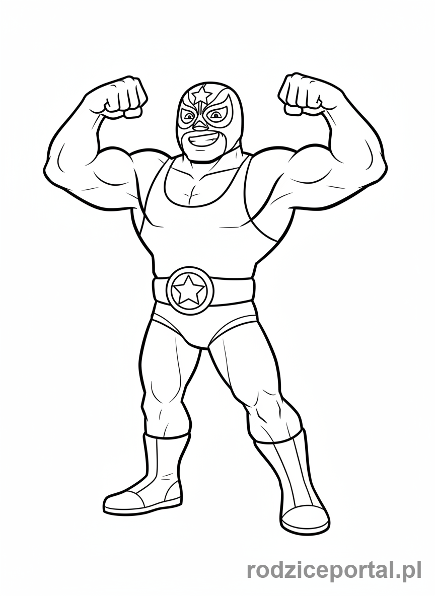 Kolorowanka Brawl Stars - El Primo pokazujący mięśnie