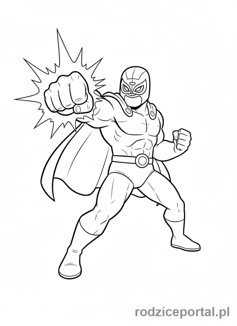 Kolorowanka Brawl Stars - El Primo uderzający pięścią