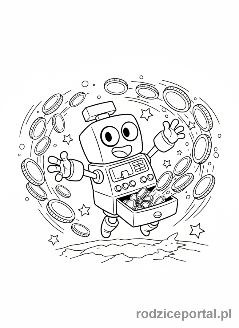 Kolorowanka Brawl Stars - Griff rzucający monetami