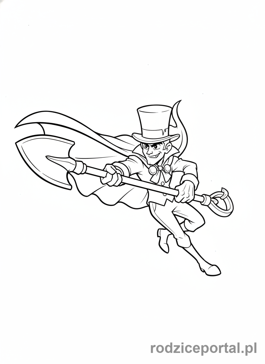 Kolorowanka Brawl Stars - Mortis z łopatą