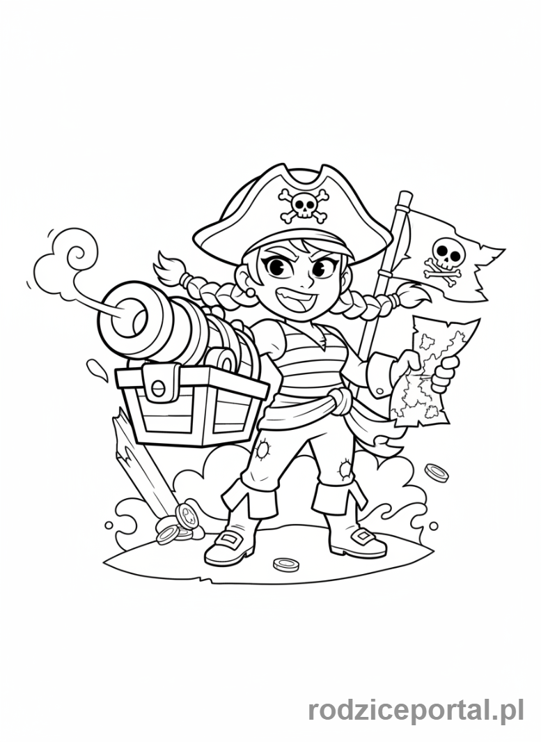 Kolorowanka Brawl Stars - Penny i jej moździerz