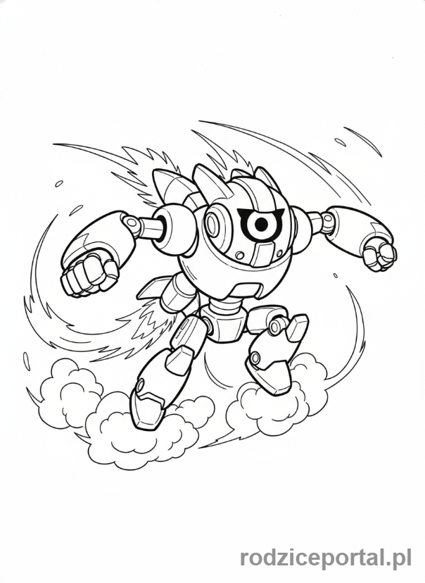 Kolorowanka Brawl Stars - Stu, robot wyścigowy