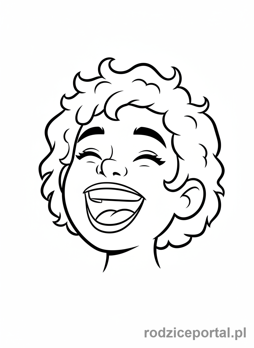 Kolorowanka Cocomelon - Cece śmiejąca się, zbliżenie