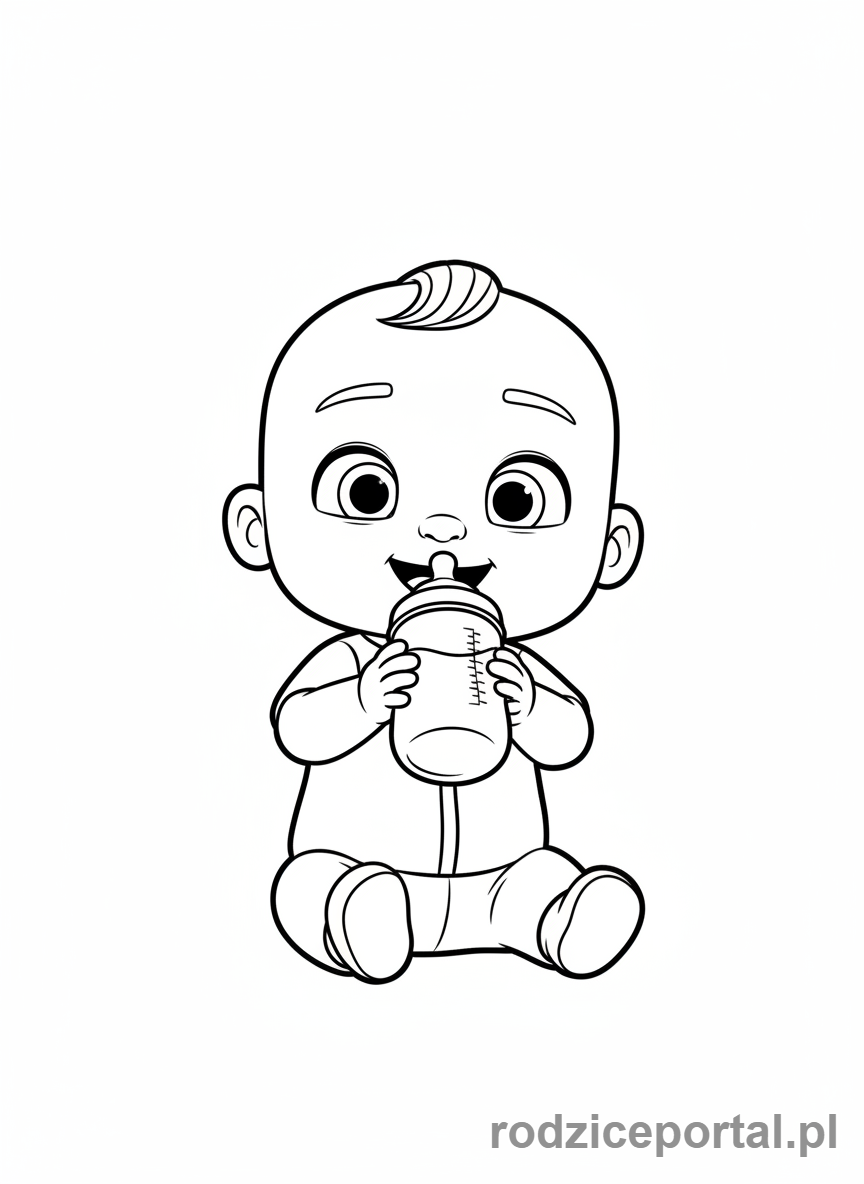 Kolorowanka Cocomelon - JJ z butelką mleka