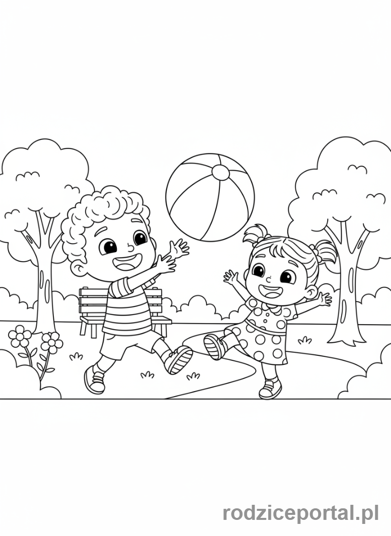 Kolorowanka Cocomelon - TomTom i YoYo bawiący się razem.