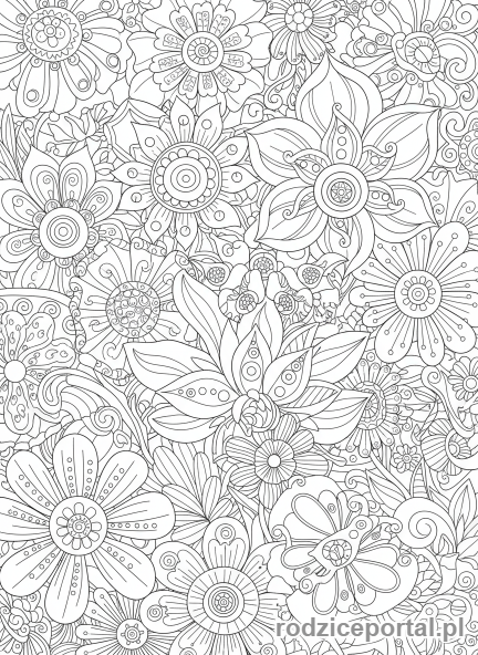 Kolorowanka Dla Dziewczynek - Kwiaty egzotyczne