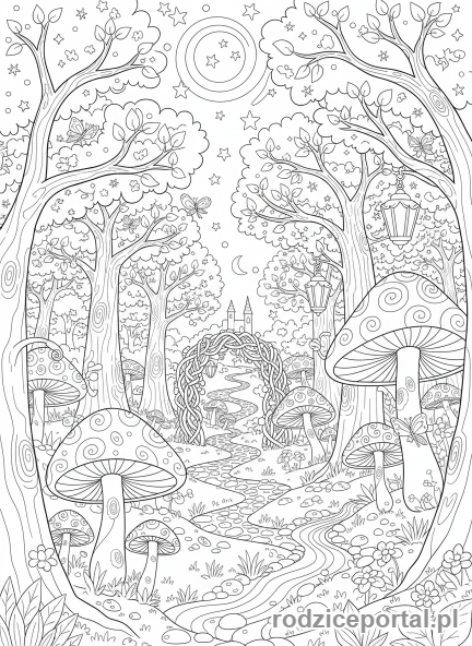 Kolorowanka Dla Dziewczynek - Magiczny las