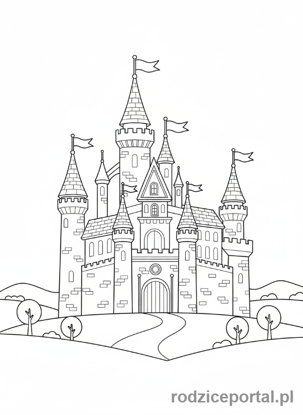 Kolorowanka Dla Dziewczynek - Zamek księżniczki