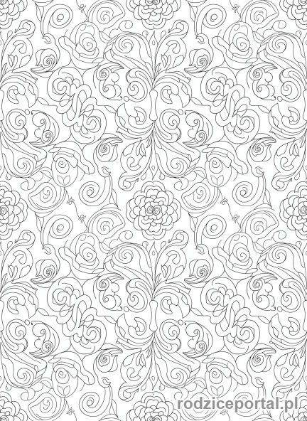 Kolorowanka Dzień Mamy - Kwiecisty wzór dla mamy
