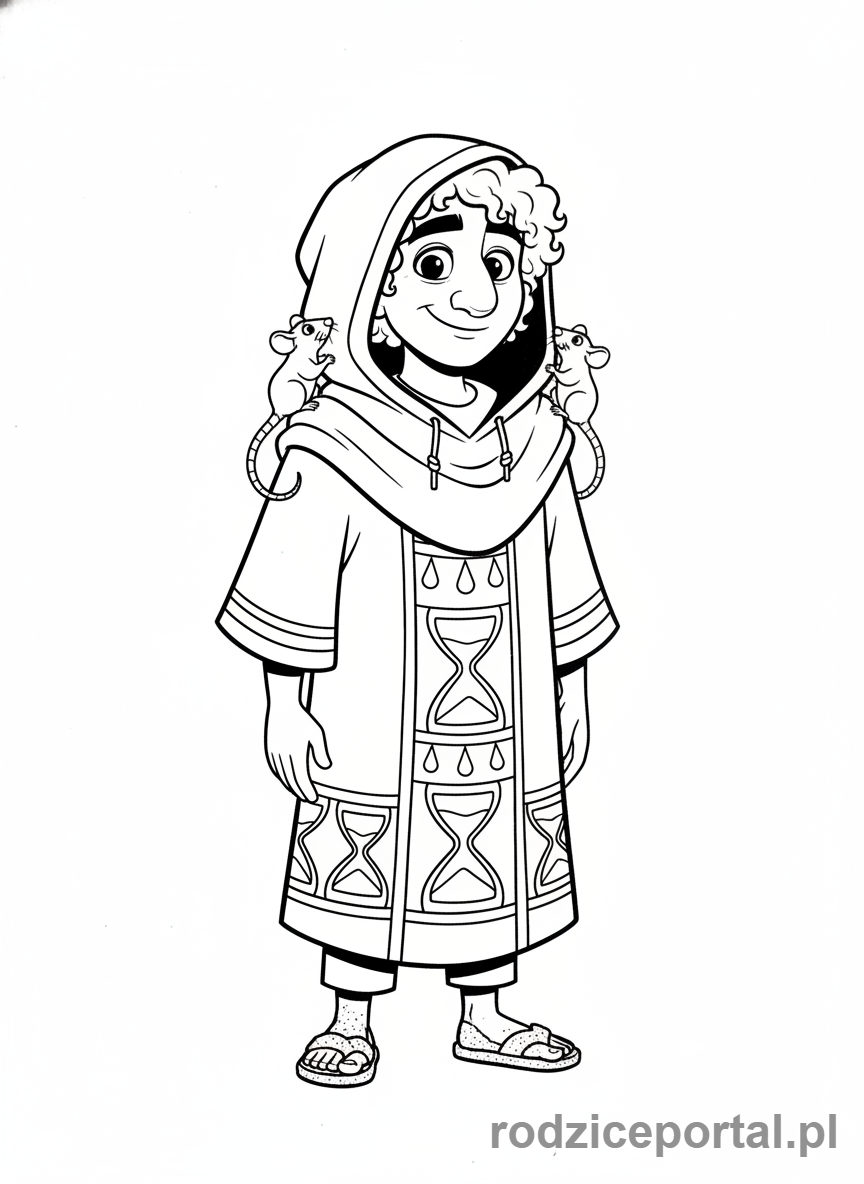 Kolorowanka Encanto - Bruno Madrigal z szczurami, tajemniczy