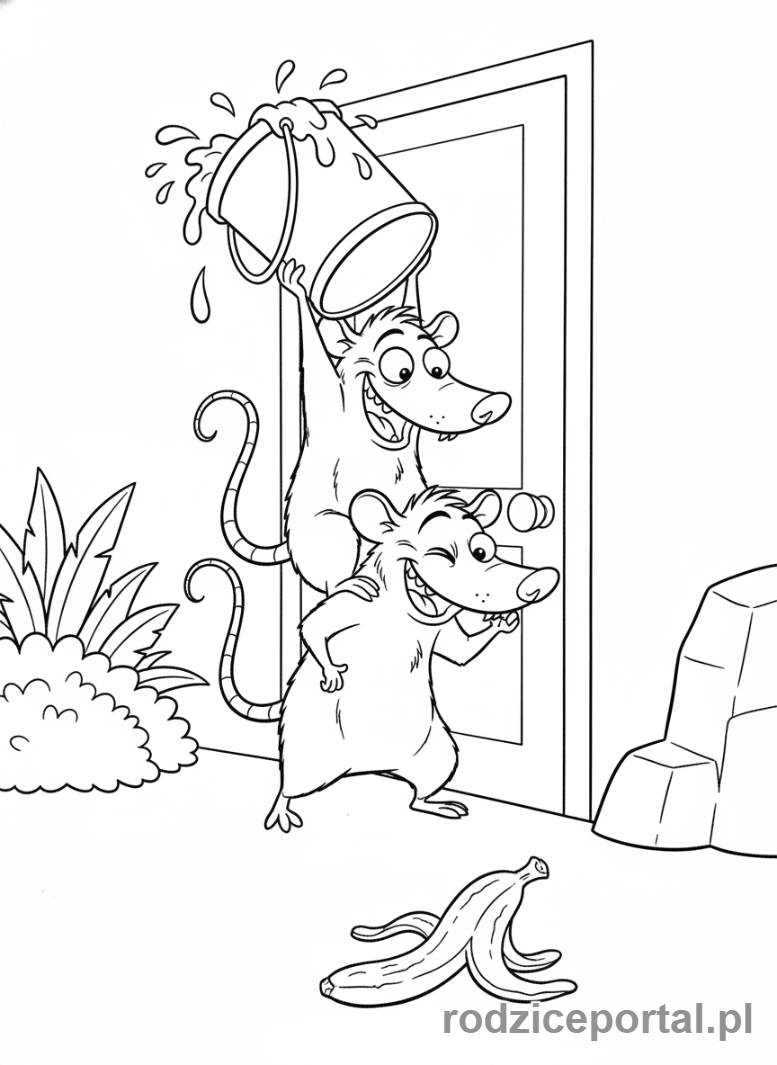 Kolorowanka Epoka Lodowcowa - Crash i Eddie robiący dowcip.