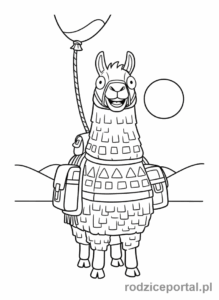 Kolorowanka Fortnite - Lama z zaopatrzeniem