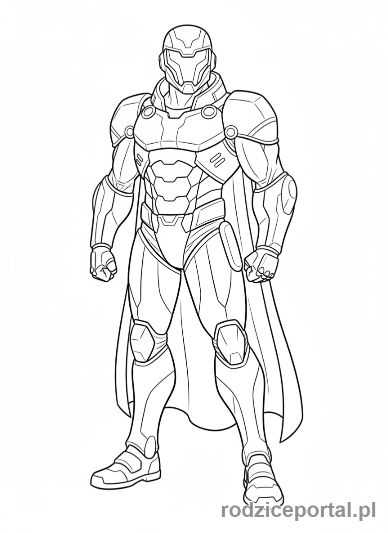 Kolorowanka Fortnite - Omega w zbroi