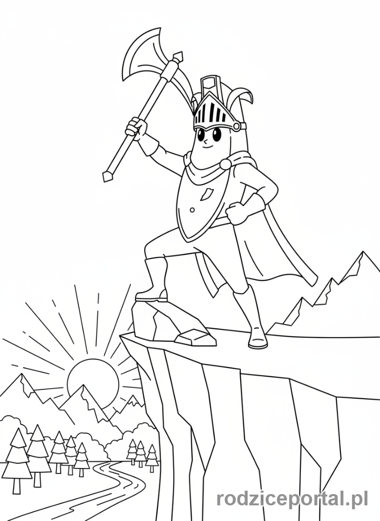 Kolorowanka Fortnite - Postać na krawędzi