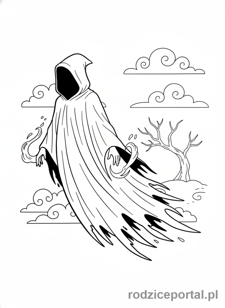 Kolorowanka Harry Potter - Dementor (uproszczony)