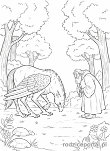 Kolorowanka Harry Potter - Hardodziob z Hagridem