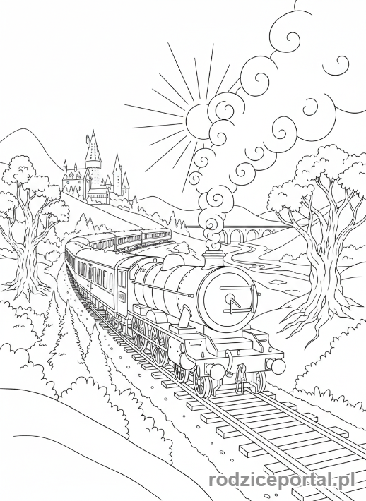 Kolorowanka Harry Potter - Hogwarts Express