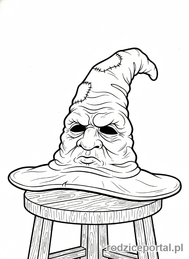 Kolorowanka Harry Potter - Tiara Przydziału