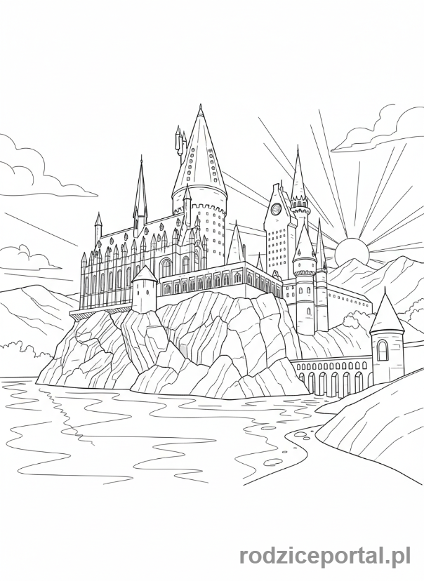 Kolorowanka Harry Potter - Zamek Hogwart