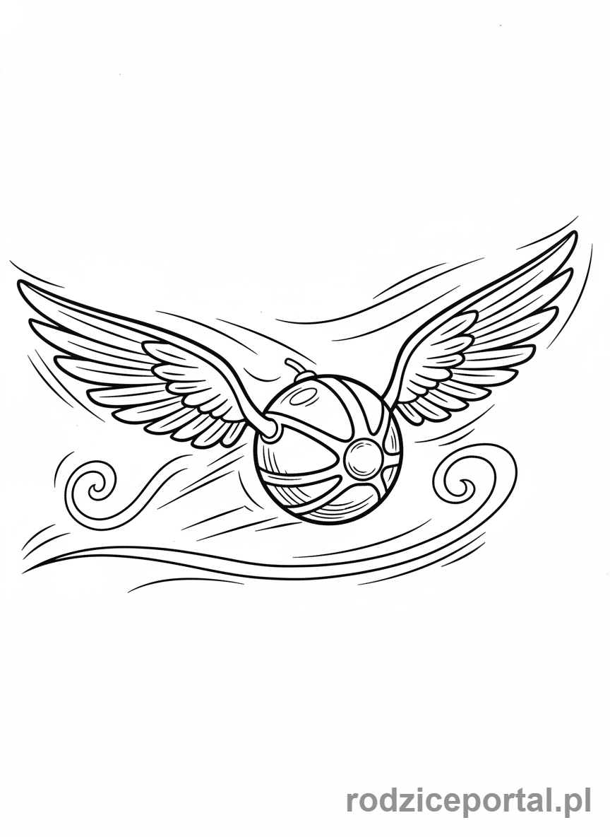 Kolorowanka Harry Potter - Złoty Znicz w locie