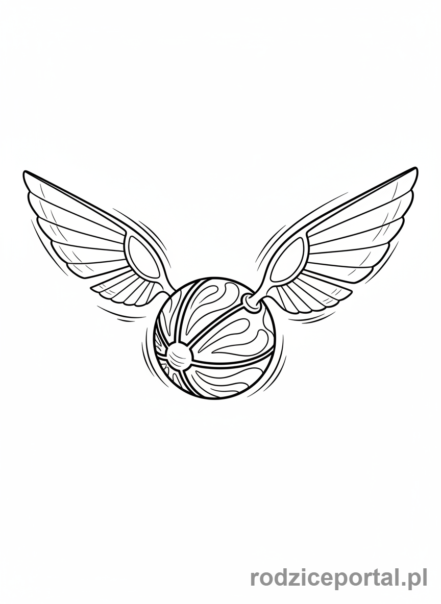 Kolorowanka Harry Potter - Złoty Znicz w locie