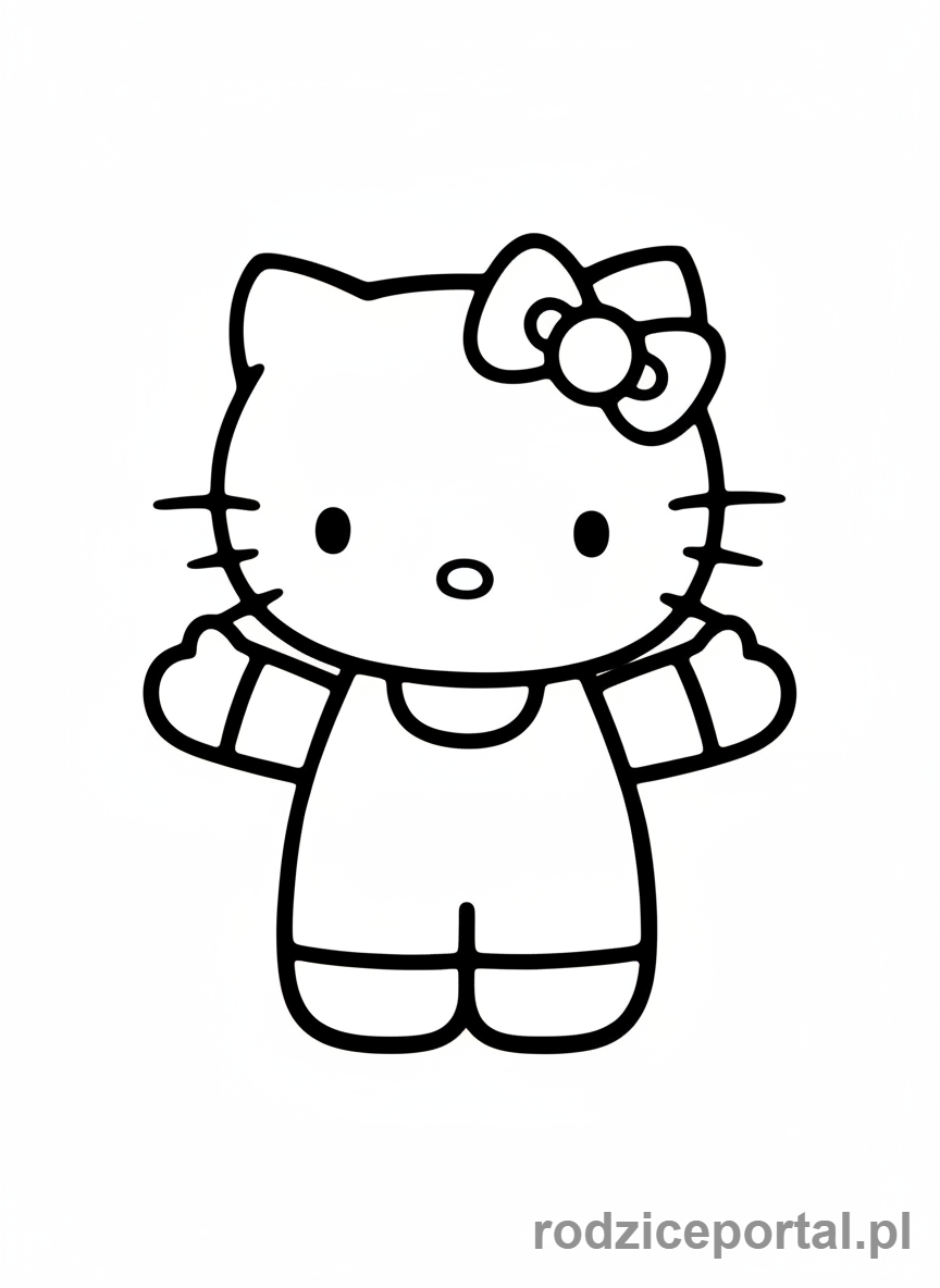 Kolorowanka Hello Kitty - Hello Kitty dająca uścisk