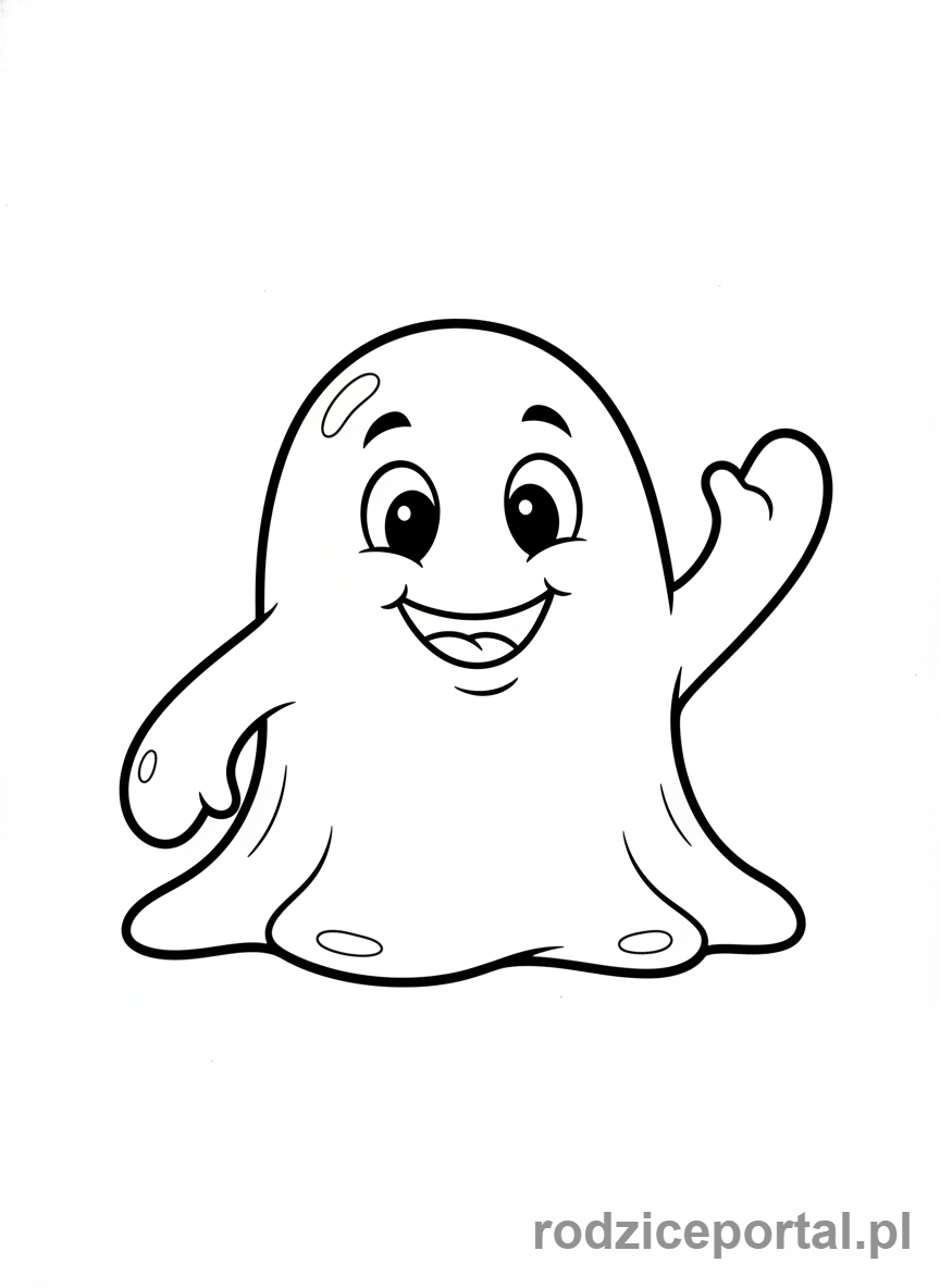 Kolorowanka Hotel Transylwania - Galaretowaty Blobby uśmiechnięty