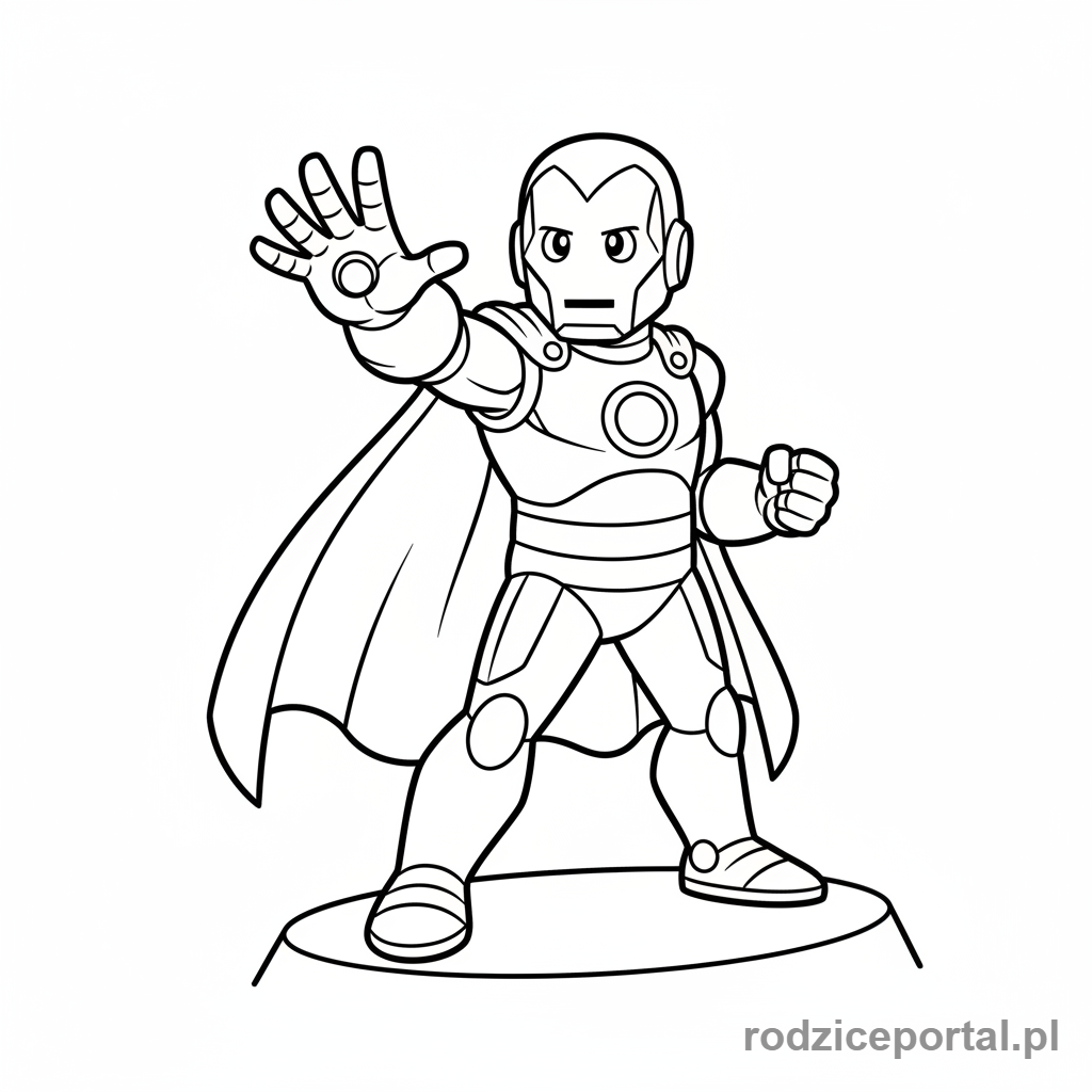 Kolorowanka Iron Man - Iron Man w heroicznej pozie