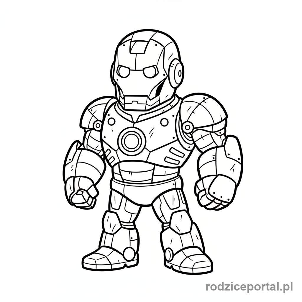 Kolorowanka Iron Man - Pierwsza zbroja Iron Mana Mark I