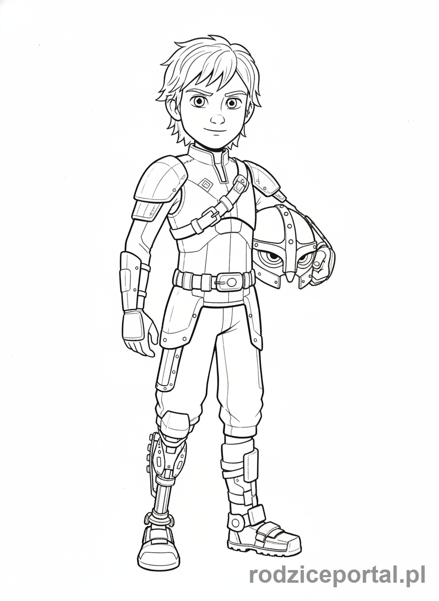 Kolorowanka Jak Wytresować Smoka - Czkawka stojący z protezą