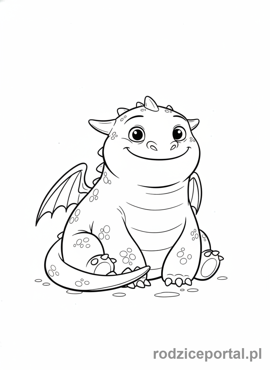 Kolorowanka Jak Wytresować Smoka - Karbonara (Meatlug) wesoła