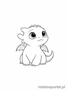 Kolorowanka Jak Wytresować Smoka - Młody Nocna Furia (Night Light)