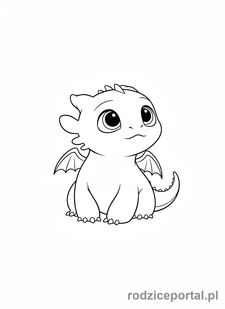 Kolorowanka Jak Wytresować Smoka - Młody Nocna Furia (Night Light)