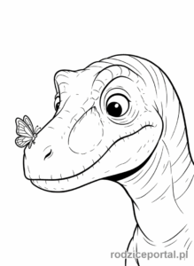 Kolorowanka Jurassic World - Blue z zaciekawieniem