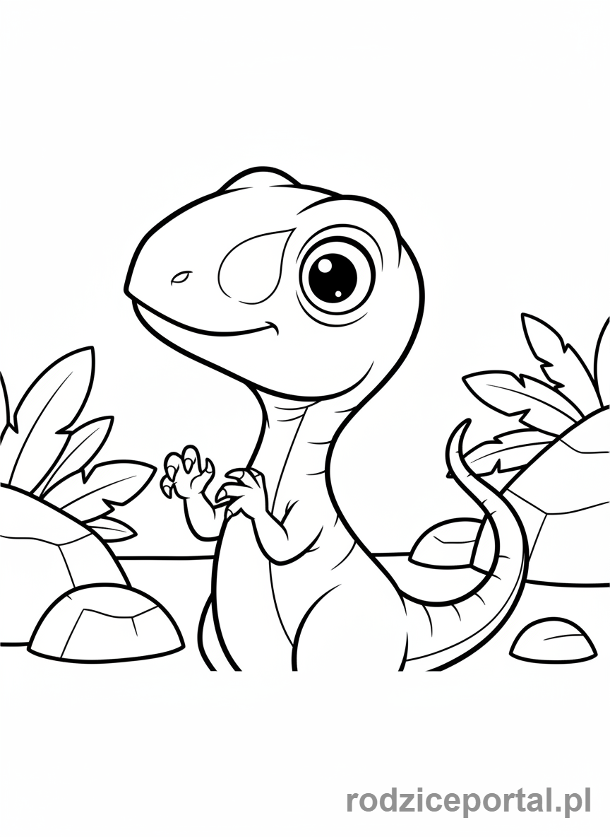 Kolorowanka Jurassic World - Ciekawski Kompsognat