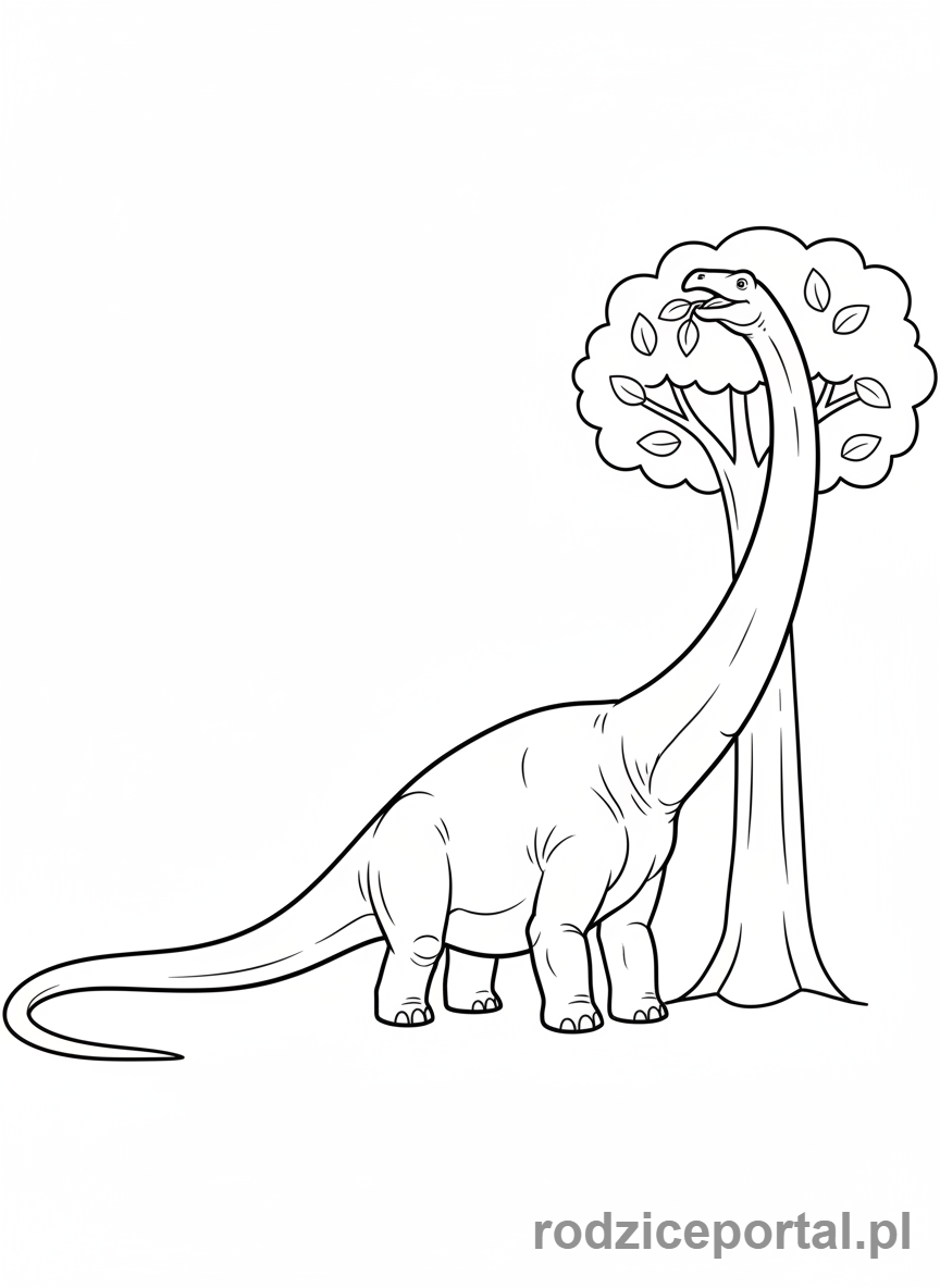 Kolorowanka Jurassic World - Dinozaur z długim ogonem