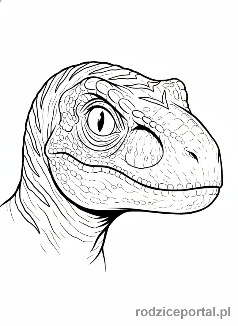 Kolorowanka Jurassic World - Welociraptor (Blue) z bliska